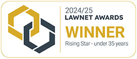 LawNet Awards 2024/5 – Rising Star (Under 35) (Hadiha Waheed)